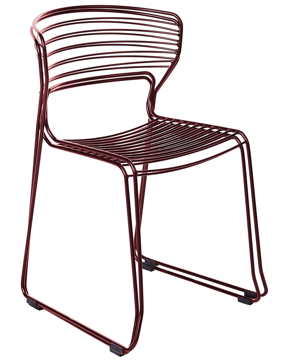 Set of 2 Garden Chairs PISTOIA Metal Red_1049390
