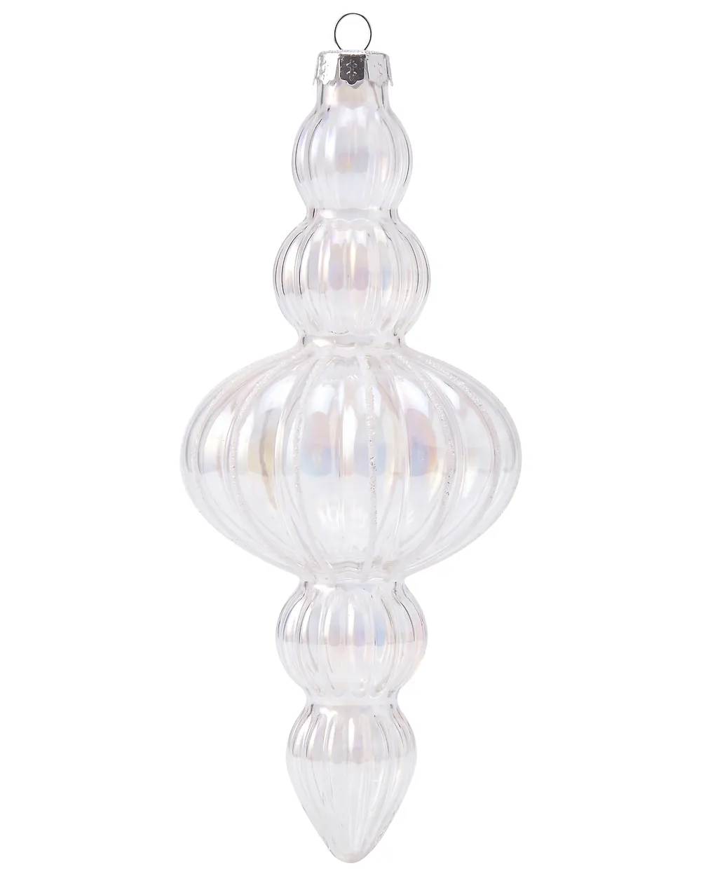 Conjunto de 12 bolas de Navidad ICEFROST Vidrio Plateado_1192201