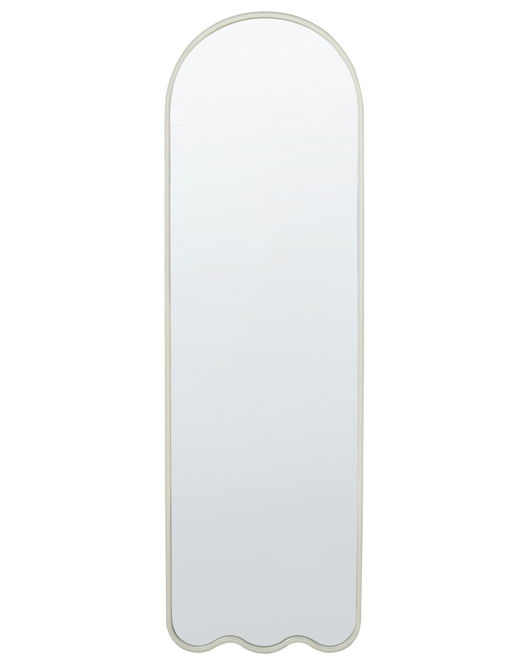 Kovové nástenné zrkadlo 45 x 145 cm biele BUSSY_900669