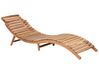 Wooden Sun Lounger with Cushion Grey LUINO_921588