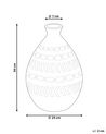 Dekorativní terakotová váza 36 cm hnědá/černá KUMU_850158