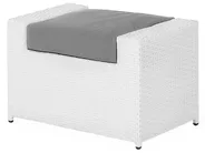 Garden Lounge Set with Table and Ottoman 6 Seater ROMA PE Rattan White_677883
