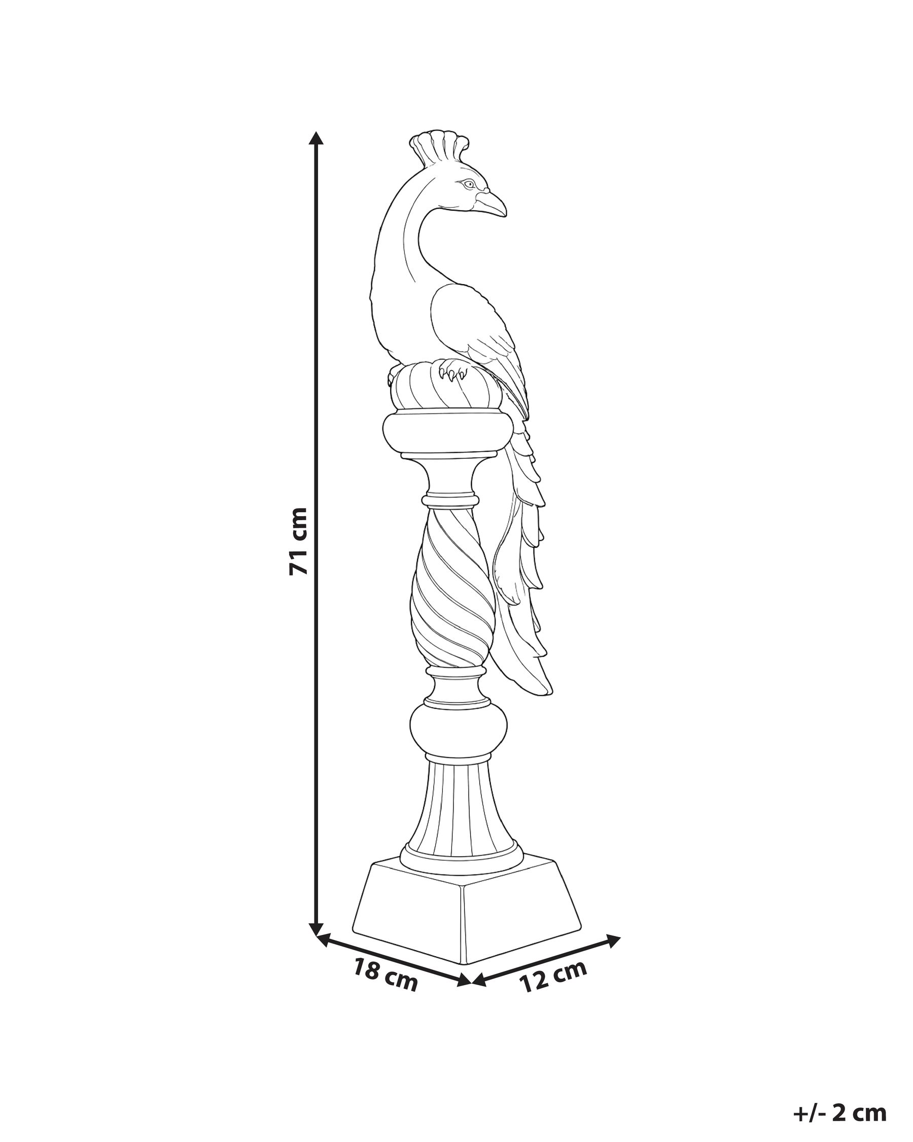 Statuetta da giardino HAARBY Pavone Oro_1072977