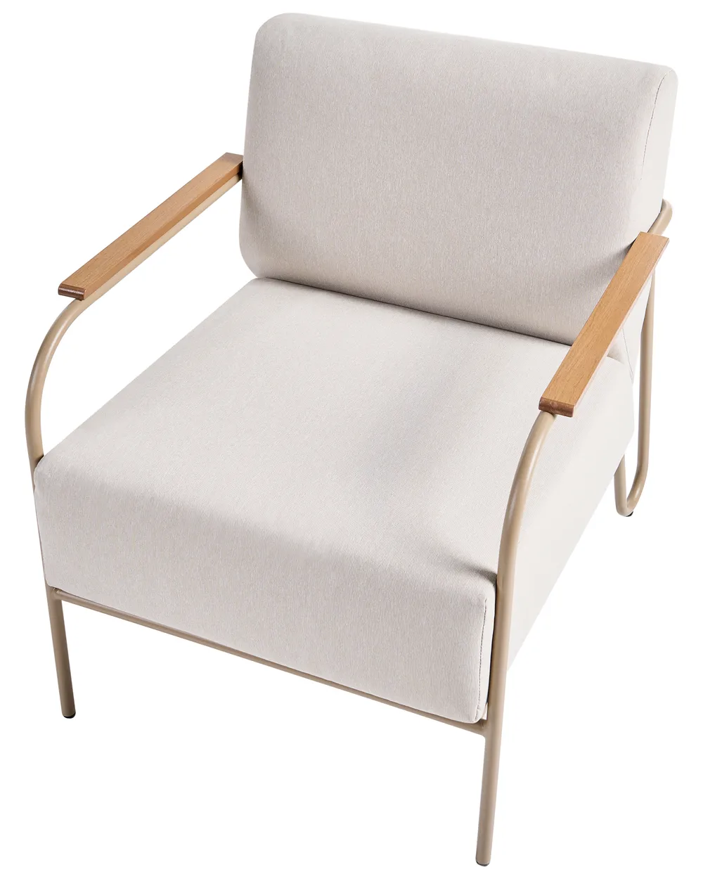 Garden Chair NIMIS with Ottoman Light Beige_1055695