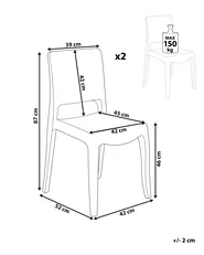 Lot de 2 chaises de salle à manger WESTBRIDGE II Transparent_844667