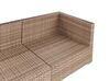 Left Hand 4 Seater PE Rattan Garden Modular Corner Sofa Set Natural SANO II_931963