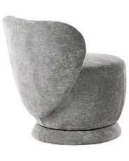 Swivel Armchair BLOMMA Chenille Light Green_1158571