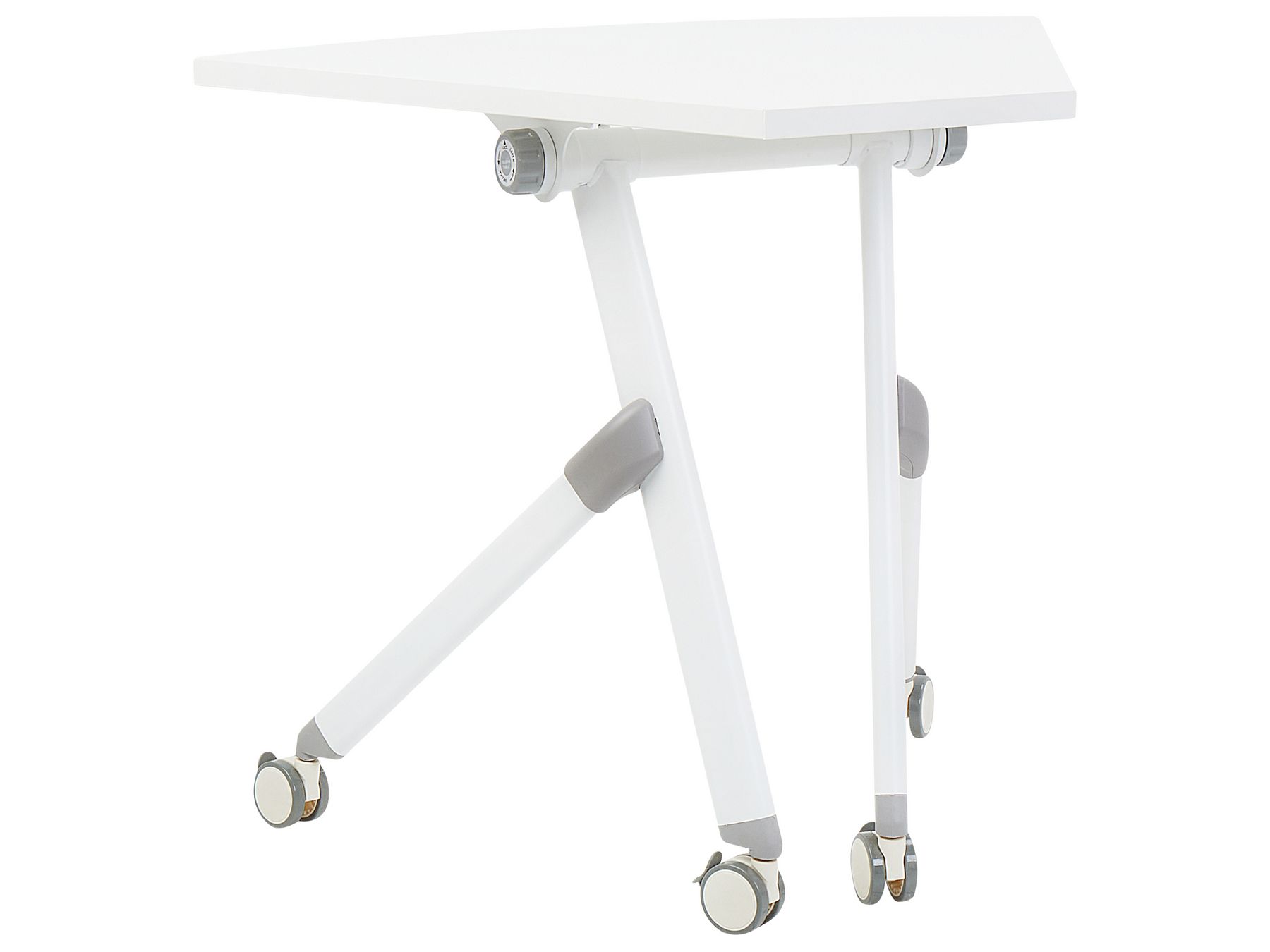 Folding Office Desk with Casters 90 x 64 cm White BENDI_937647