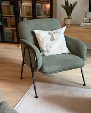 Sessel TRYSNES Bouclé Grün_1176670