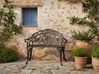Garden Bench PIURA 88 cm Metal Dark Brown