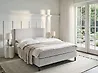 Boxspringbett Stoff COUNTESS 160 x 200 cm Hellgrau