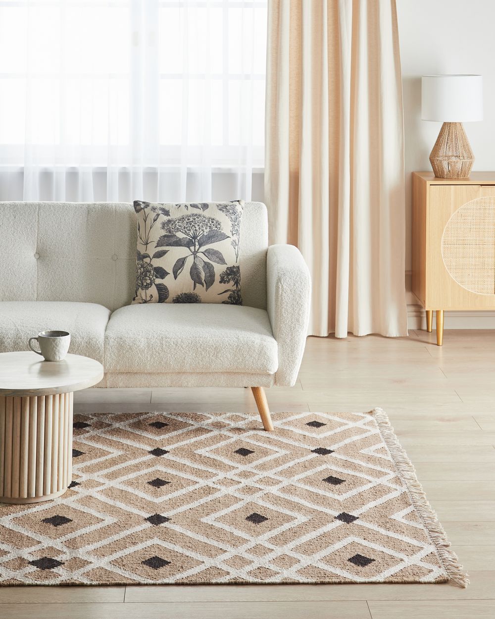 Rug ESENCIK Beige 160 x 230 cm Jute