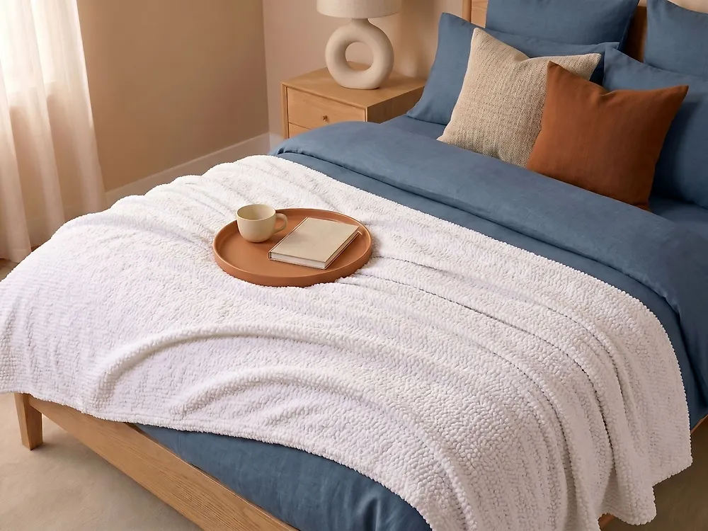 Blanket BJAS 150 x 200 cm White_1179288