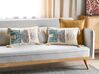 2 bawełniane poduszki dekoracyjne tuftowane z frędzlami 30 x 50 cm wielokolorowe CASSIOPE_888231