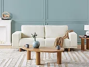 Sofá 3 plazas NIVALA Bouclé Blanco crema_1185410