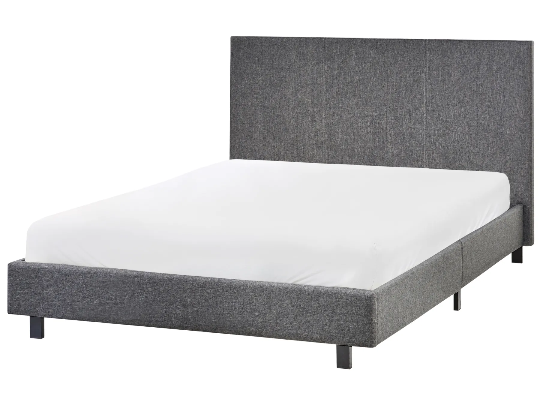 Bett mit Lattenrost Stoff ALBI 120 x 200 cm Grau_1060929