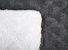Manta de poliéster gris oscuro/blanco 200 x 220 cm KANDILLI_787304