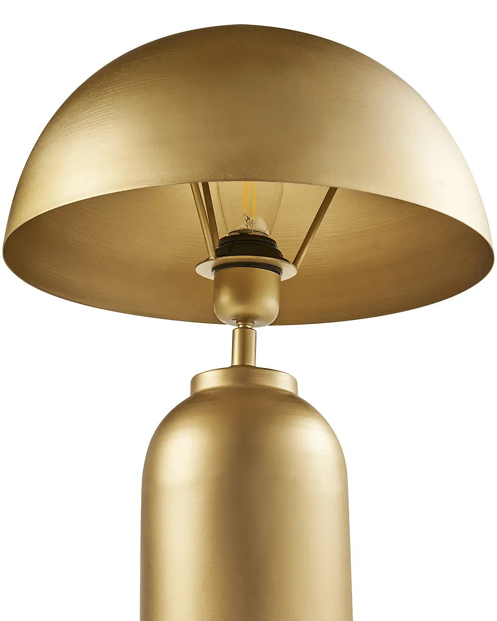 Beliani Tischlampe Mit Offenem Lampenschirm – Metall/Beton In Messing-Optik