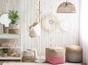 Jute Woven Pouffe Pink KIRAMA_728802