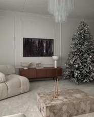 Ośnieżona sztuczna choinka świąteczna BASSIE 240 cm Biały_901512
