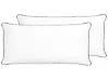 Set of 2 Bed Pillows PELISTER Low 40 x 80 cm Microfibre White