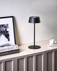 Wireless LED Table Lamp GUDER with Dimmer Metal Black_1042270