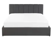 Ottoman Bed DREUX Faux Leather Dark Grey 140 x 200 cm (EU Double)_793249