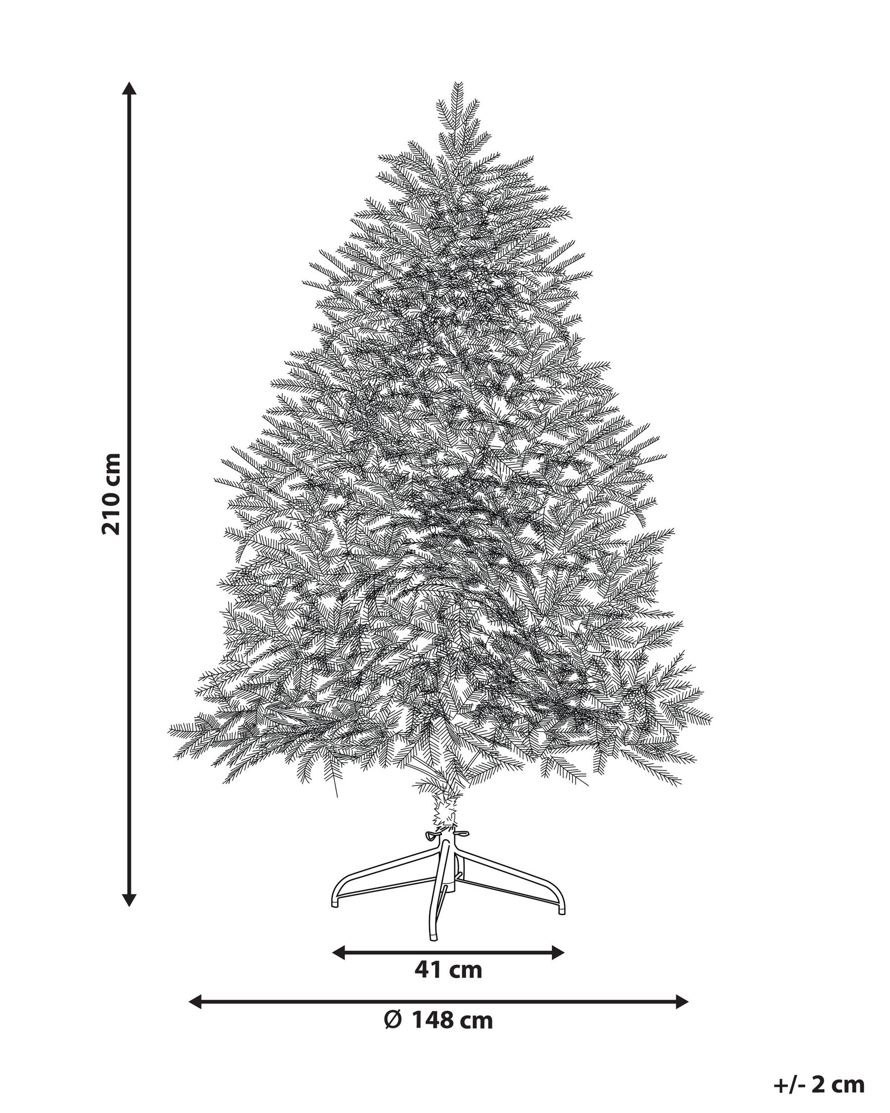 Snowy Christmas Tree 210 cm White BRISCO_832236 Snowy Christmas Tree 210 cm White BRISCO_832236