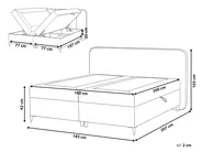Divan Bed with Storage REGENT Fabric Light Beige 160 x 200 cm (EU King Size)_1065400