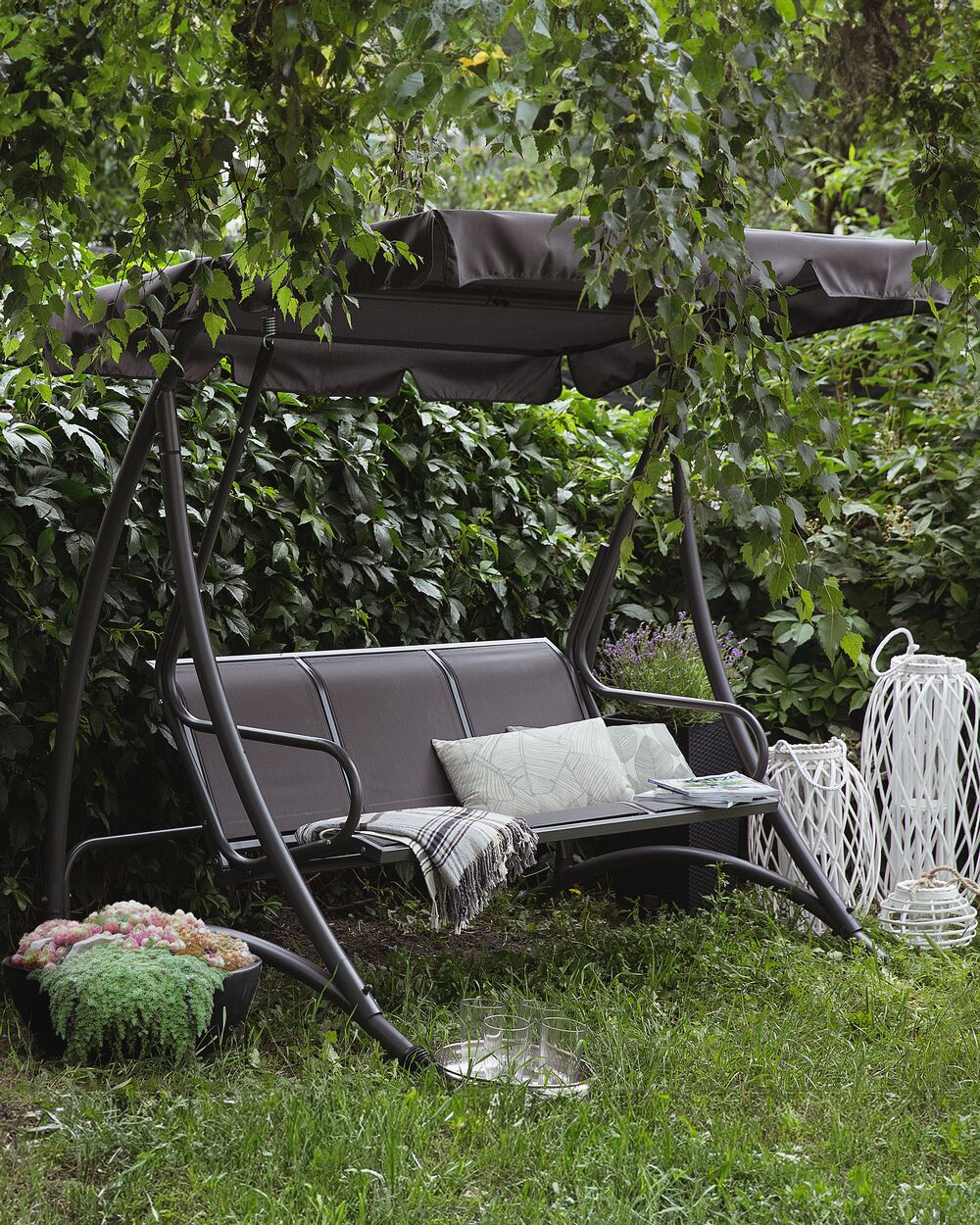 Garden swing chair 3 seater clearance