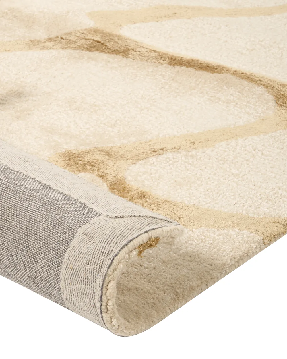 Rug MAKOLA Beige 160 x 230 cm Viscose_904061