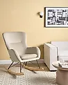 Rocking Chair ELLAN Velvet Beige