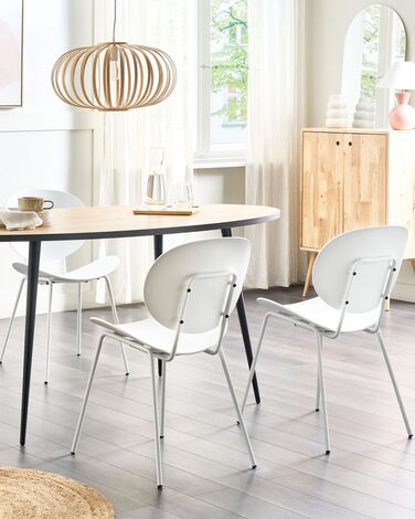 Set of 2 Dining Chairs White SHONTO