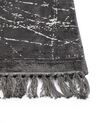 Teppich Viskose dunkelgrau 80 x 150 cm cm abstraktes Muster Kurzflor HANLI_836921