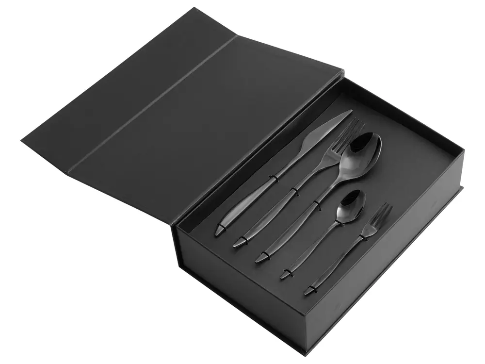 30 Piece Cutlery Set FARFALLE Black_1037818