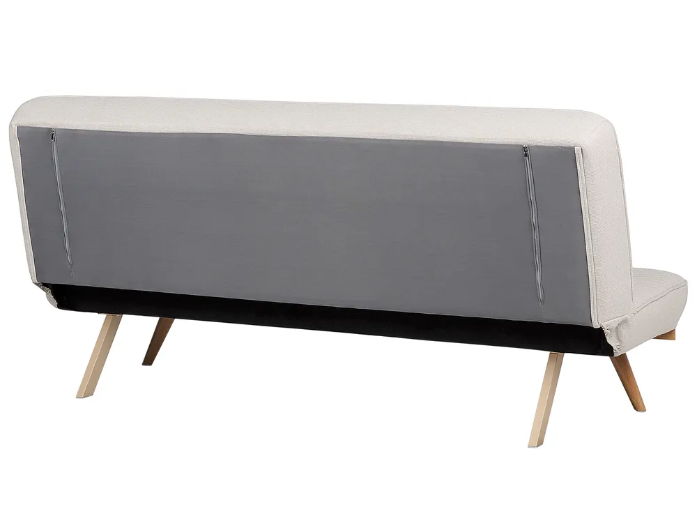 Sofa Bed 2 Seater KALFAFEL Fabric Light Beige_907879