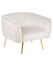 Poltrona LACONIA Velluto Bianco sporco_1065135