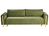 Sofa Bed 3 Seater KVAM with Storage Fabric Green