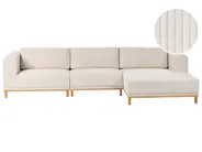Corner Sofa 5 Seater VENG Corduroy Light Beige Left Hand_1010039