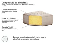 Sofá de jardim de canto com repousa-pés 7 lugares AREZZO Creme à esquerda_802791