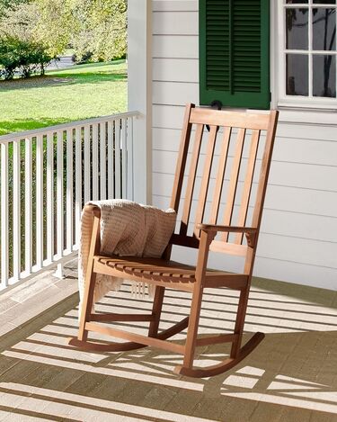 Acacia Rocking Chair Light Wood BOJANO