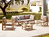 Garden Lounge Set with Table 5 Seater CERRETO Bamboo Taupe