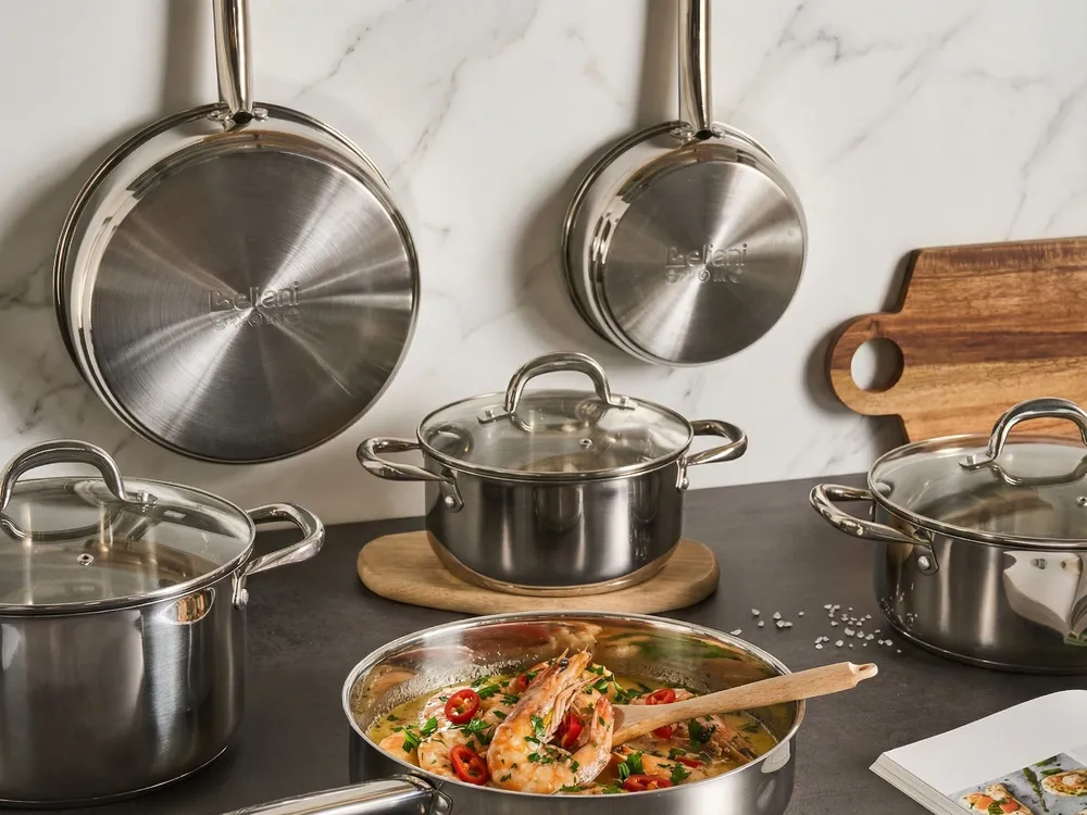 Set di 10 padelle PRIMECOOK Acciaio inox Argento_1044222