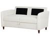 Conjunto de sofás 5 lugares com arrumação em bombazine branco-creme MARE_918750