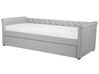Rozkládací čalouněná postel 80 x 200 cm světlé šedá LIBOURNE_770664
