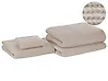 Set of 4 Towels AREORA Cotton Beige