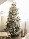 Zasněžený umělý vánoční stromek 210 cm bílý TOMICHI_814279