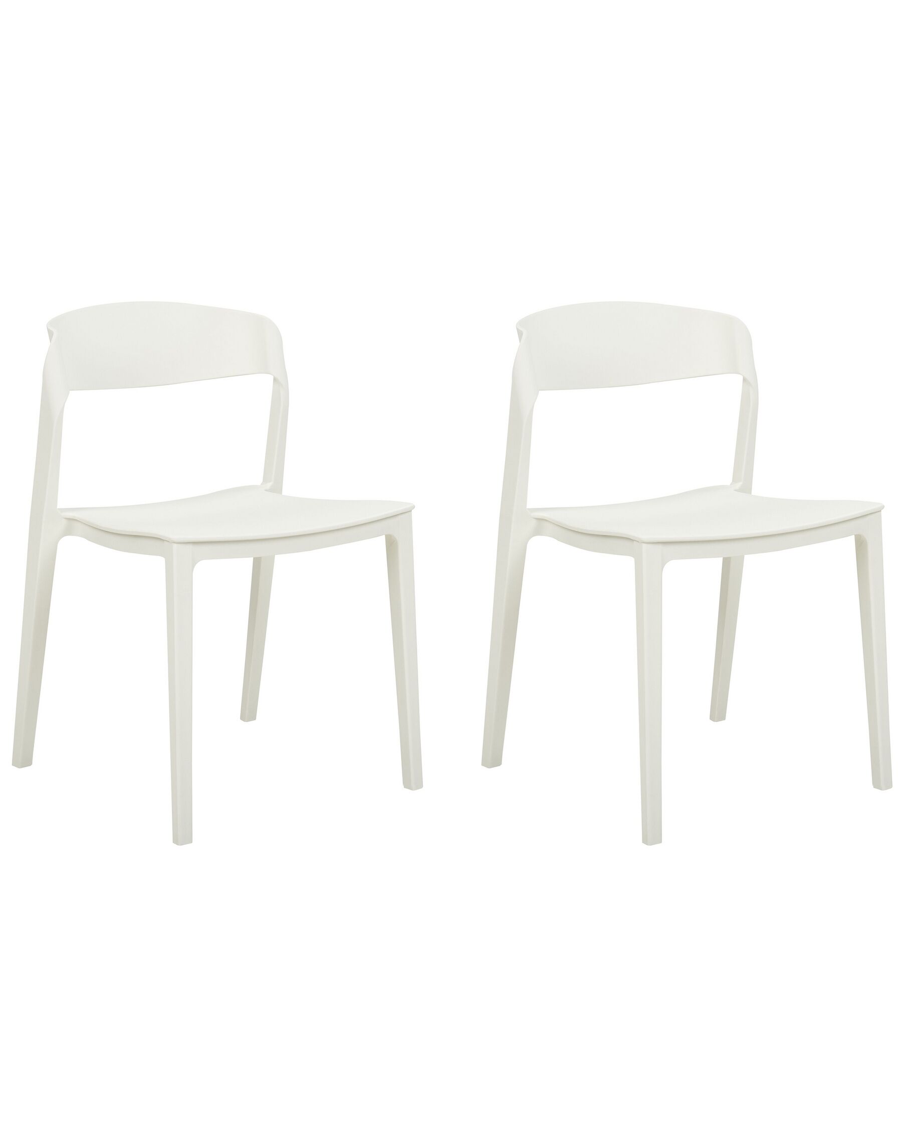 Sada 2 jídelních židlí bílé SOMERS_873402