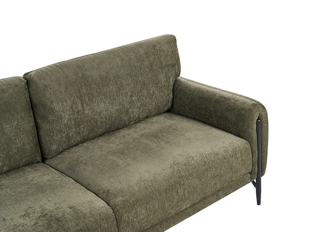 Sofa 3-Sitzer SKARO Chenillegewebe Grün_1156685