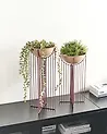 Set of 2 Elevated Plant Pots FICARIA 22 cm Metal Pink